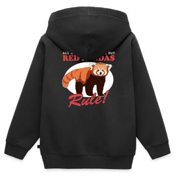 Red Panda Red Panda Red Pandas Gift - Kids Premium Organic Zip-up Hoodie - black - Back - AI Model Kid Male (0cm)