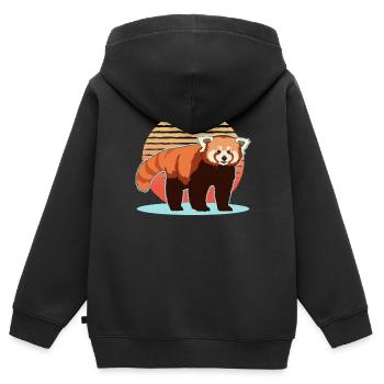 Red Panda Red Pandas Red Panda Gift - Kids Premium Organic Zip-up Hoodie - black - Back - AI Model Kid Male (0cm)