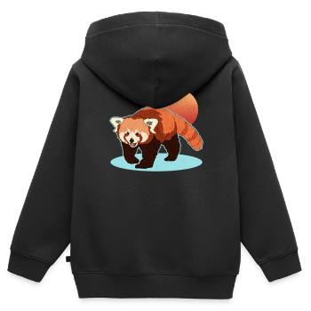 Red Panda Red Panda Red Pandas Gift - Kids Premium Organic Zip-up Hoodie - black - Back - AI Model Kid Male (0cm)