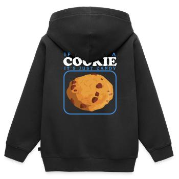 Cookies Cookies Cookie Baking Cookies Cadeau - Sweat Premium à capuche zippé enfant bio - noir - Dos - AI Model Kid Male (0cm)