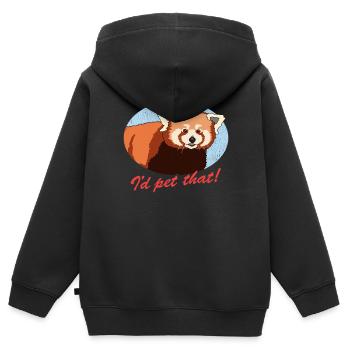 Red Panda Red Pandas Red Panda Gift - Kids Premium Organic Zip-up Hoodie - black - Back - AI Model Kid Male (0cm)