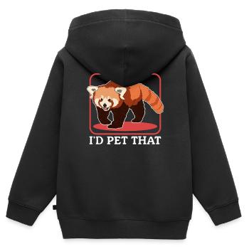 Red Panda Red Panda Red Pandas Gift - Kids Premium Organic Zip-up Hoodie - black - Back - AI Model Kid Male (0cm)
