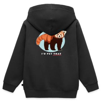 Red Panda Red Panda | Red Pandas Gift - Kids Premium Organic Zip-up Hoodie - black - Back - AI Model Kid Male (0cm)