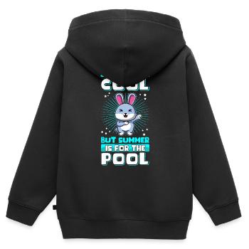 Sommerferien Ferien Schule Schüler Geschenk - Kinder Premium Organic Zip Hoodie - Schwarz - Hinten - AI Model Kid Male (0cm)