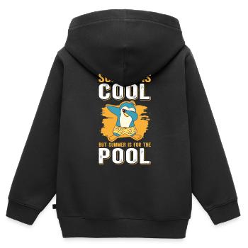 Sommerferien Ferien Schüler Schule Geschenk - Kinder Premium Organic Zip Hoodie - Schwarz - Hinten - AI Model Kid Male (0cm)