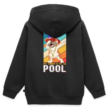 Sommerferien Schüler Ferien Schule Geschenk - Kinder Premium Organic Zip Hoodie - Schwarz - Hinten - AI Model Kid Male (0cm)