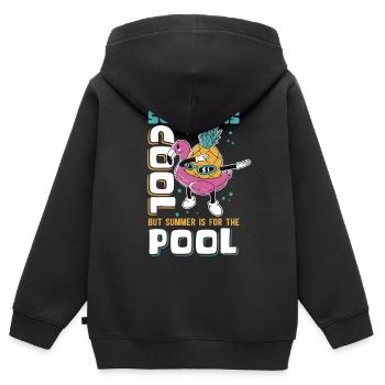 Sommerferien Schule Schüler Ferien Geschenk - Kinder Premium Organic Zip Hoodie - Schwarz - Hinten - AI Model Kid Male (0cm)