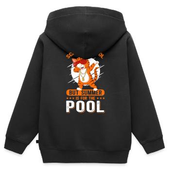 Sommerferien Schüler Schule Ferien Geschenk - Kinder Premium Organic Zip Hoodie - Schwarz - Hinten - AI Model Kid Male (0cm)