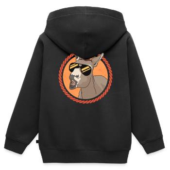 Âne propriétaire âne âne âne cadeau amoureux - Sweat Premium à capuche zippé enfant bio - noir - Dos - AI Model Kid Male (0cm)
