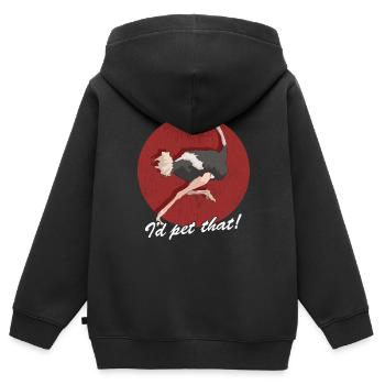 Strauß Vogel | Straußenliebhaber Strauße Geschenk - Kinder Premium Organic Zip Hoodie - Schwarz - Hinten - AI Model Kid Male (0cm)