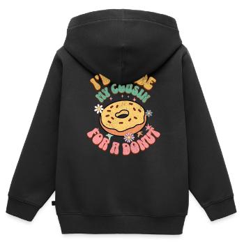 Donut - Kinder Premium Organic Zip Hoodie - Schwarz - Hinten - AI Model Kid Male (0cm)