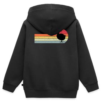 Dodo - Kinder Premium Organic Zip Hoodie - Schwarz - Hinten - AI Model Kid Male (0cm)