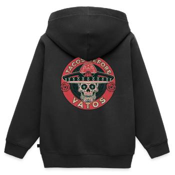 Taco - Kinder Premium Organic Zip Hoodie - Schwarz - Hinten - AI Model Kid Male (0cm)