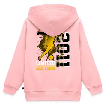 2011 Geburtsjahr Geburtstag Fußball - Kinder Premium Organic Zip Hoodie - Rosa - Hinten - AI Model Kid Female (0cm)
