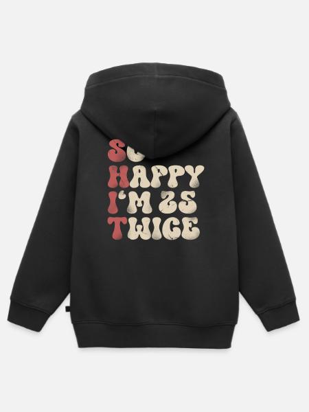 50th Birthday Funny Saying - Kids Premium Organic Zip-up Hoodie - black