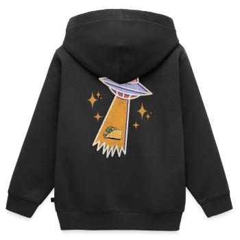 Ufo Taco - Kinder Premium Organic Zip Hoodie - Schwarz - Hinten - AI Model Kid Male (0cm)