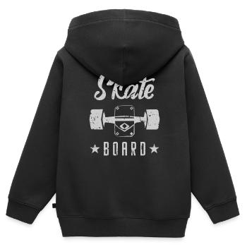 Skateboard Skaten Skateboarder Skater Skaten - Kinder Premium Organic Zip Hoodie - Schwarz - Hinten - AI Model Kid Male (0cm)