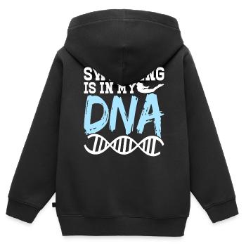 Nager - Sweat Premium à capuche zippé enfant bio - noir - Dos - AI Model Kid Male (0cm)
