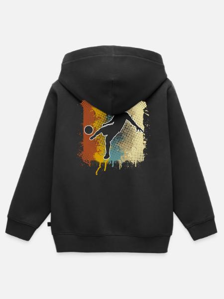 Fußball Fußballer - Kinder Premium Organic Zip Hoodie - Schwarz