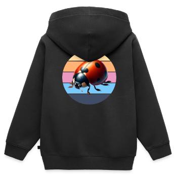 Ladybird - Kids Premium Organic Zip-up Hoodie - black - Back - AI Model Kid Male (0cm)