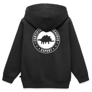Stegosaurus Dino Gift - Kids Premium Organic Zip-up Hoodie - black - Back - AI Model Kid Male (0cm)