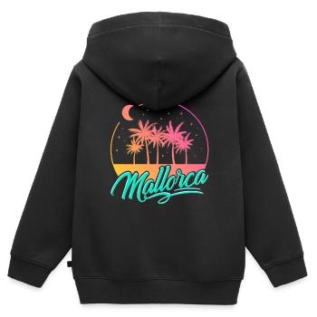 Majorque - Sweat Premium à capuche zippé enfant bio - noir - Dos - AI Model Kid Male (0cm)