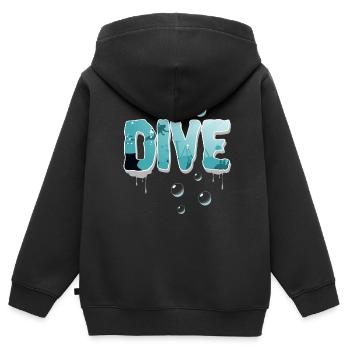 Taucher Tauchen - Kinder Premium Organic Zip Hoodie - Schwarz - Hinten - AI Model Kid Male (0cm)