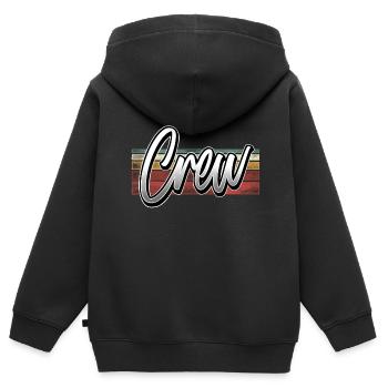 Crew - Kids Premium Organic Zip-up Hoodie - black - Back - AI Model Kid Male (0cm)