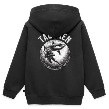 Tauchen Taucher - Kinder Premium Organic Zip Hoodie - Schwarz - Hinten - AI Model Kid Male (0cm)