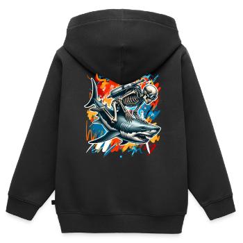 Tauchen Taucher - Kinder Premium Organic Zip Hoodie - Schwarz - Hinten - AI Model Kid Male (0cm)
