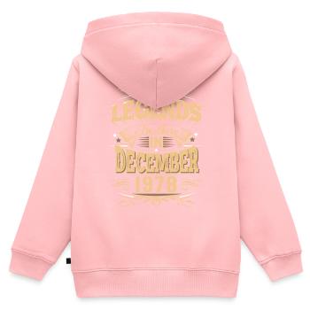 Dezember 1978 Geburtstag Legende - Kinder Premium Organic Zip Hoodie - Rosa - Hinten - AI Model Kid Female (0cm)