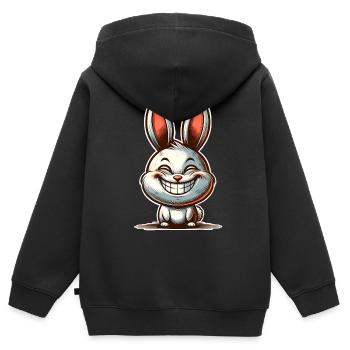 Rabbit Rabbit - Kids Premium Organic Zip-up Hoodie - black - Back - AI Model Kid Male (0cm)