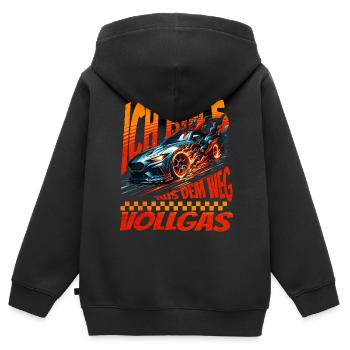 Ich Bin 5 Aus Dem Weg. Kindergeburtstag Rennwagen - Kinder Premium Organic Zip Hoodie - Schwarz - Hinten - AI Model Kid Male (0cm)