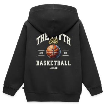 Basketball Basketballer - Kinder Premium Organic Zip Hoodie - Schwarz - Hinten - AI Model Kid Male (0cm)