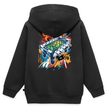 Foosball table table football - Kids Premium Organic Zip-up Hoodie - black - Back - AI Model Kid Male (0cm)