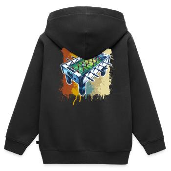 Foosball table table football - Kids Premium Organic Zip-up Hoodie - black - Back - AI Model Kid Male (0cm)
