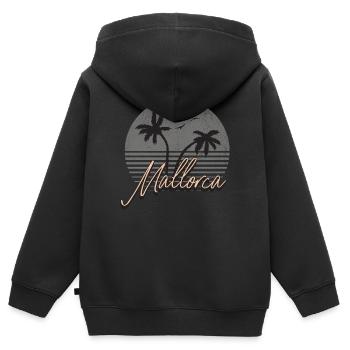 Majorque - Sweat Premium à capuche zippé enfant bio - noir - Dos - AI Model Kid Male (0cm)