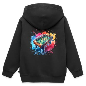 Foosball table table football - Kids Premium Organic Zip-up Hoodie - black - Back - AI Model Kid Male (0cm)