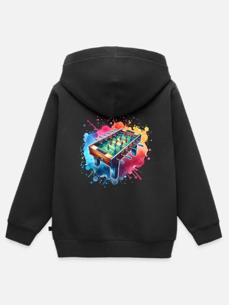 Baby-foot baby-foot - Sweat Premium à capuche zippé enfant bio - noir