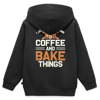 Cuire - Sweat Premium à capuche zippé enfant bio - noir - Dos - AI Model Kid Male (0cm)