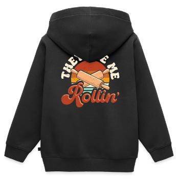 Cuire - Sweat Premium à capuche zippé enfant bio - noir - Dos - AI Model Kid Male (0cm)