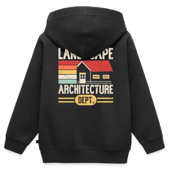 Architekt - Kinder Premium Organic Zip Hoodie - Schwarz - Hinten - AI Model Kid Male (0cm)