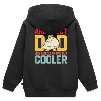 Architecte - Sweat Premium à capuche zippé enfant bio - noir - Dos - AI Model Kid Male (0cm)