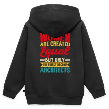 Architekt - Kinder Premium Organic Zip Hoodie - Schwarz - Hinten - AI Model Kid Male (0cm)