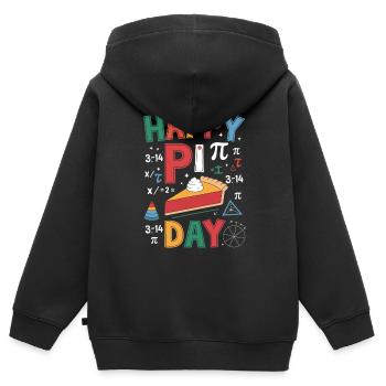 Happy Pi Day - Kinder Premium Organic Zip Hoodie - Schwarz - Hinten - AI Model Kid Male (0cm)