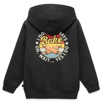 Cuire - Sweat Premium à capuche zippé enfant bio - noir - Dos - AI Model Kid Male (0cm)