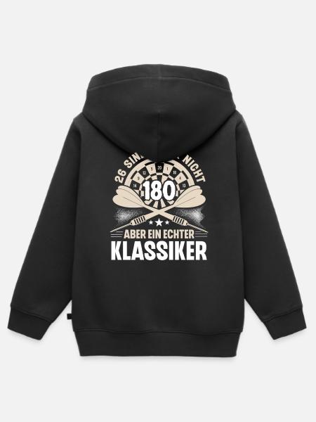 Dart Darten Darts - Kinder Premium Organic Zip Hoodie - Schwarz