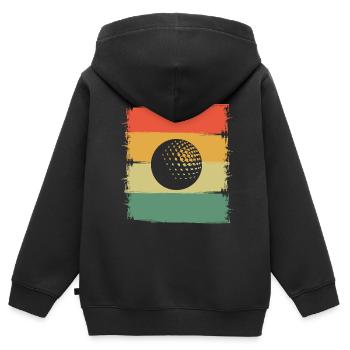 Golfe - Sweat Premium à capuche zippé enfant bio - noir - Dos - AI Model Kid Male (0cm)