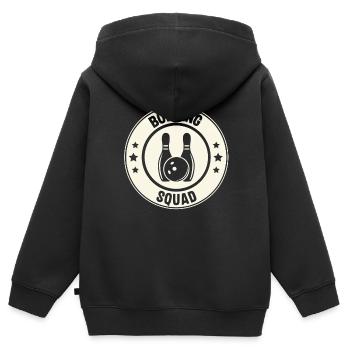 Bowling - Kinder Premium Organic Zip Hoodie - Schwarz - Hinten - AI Model Kid Male (0cm)