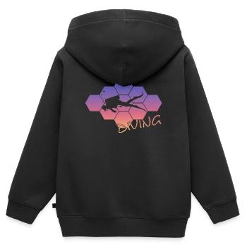 Taucher Tauchen - Kinder Premium Organic Zip Hoodie - Schwarz - Hinten - AI Model Kid Male (0cm)